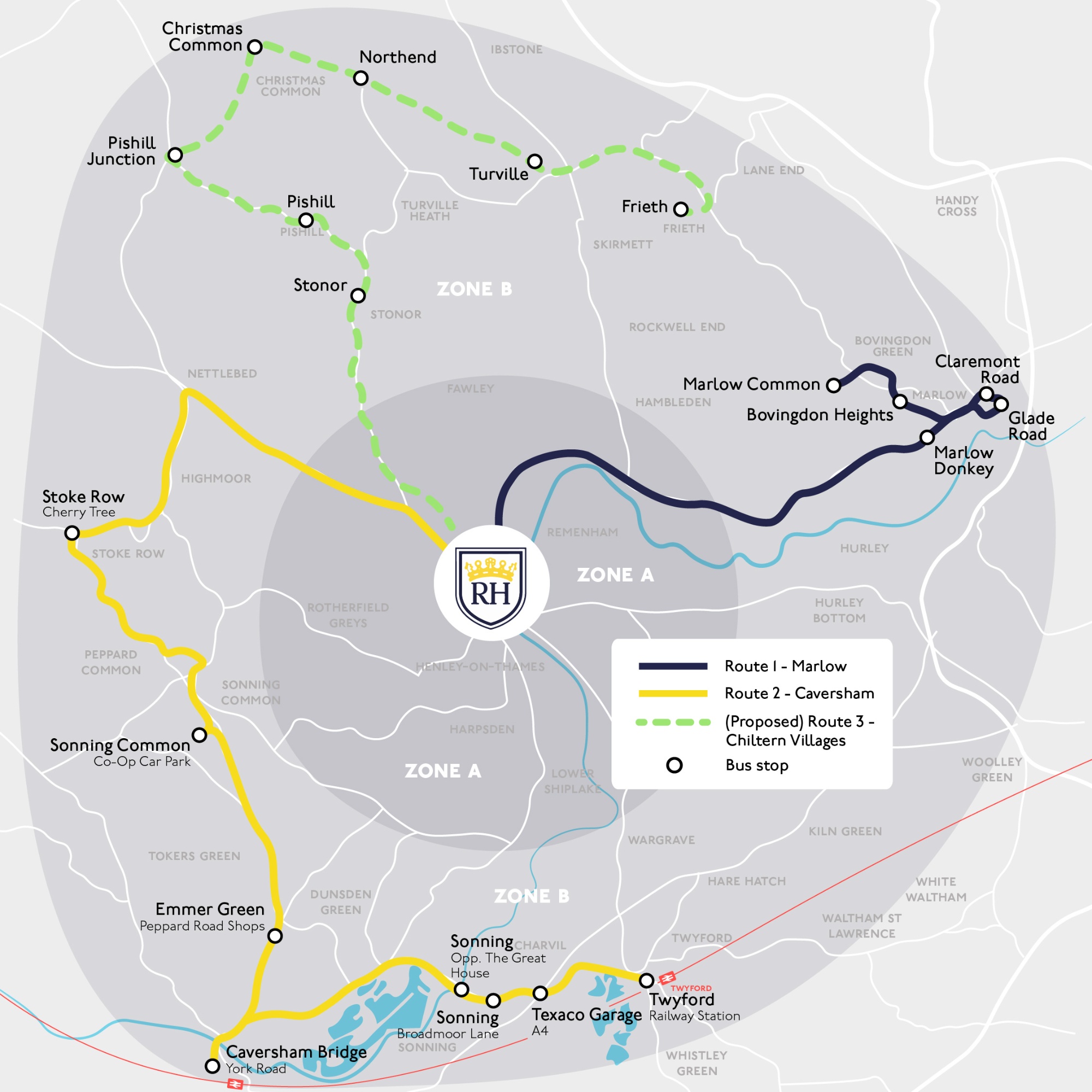 Minibus route map