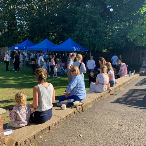 Pupils and families enjoy tea and cake